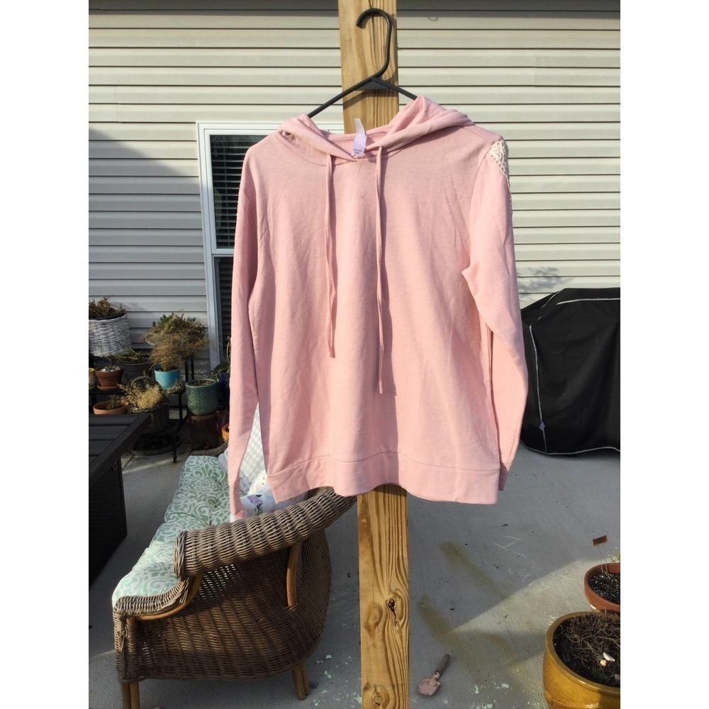 Flora womens sweatshirt‎ small lace S coastal soft girl lounge active athleisure